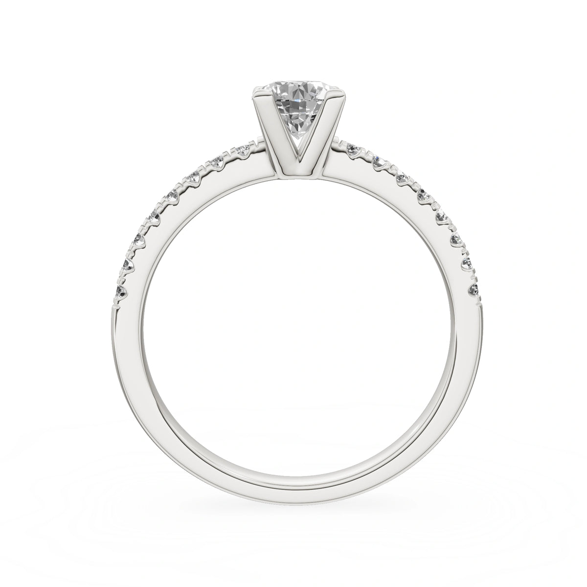 Gremari Seven Solis Verlobungsring aus Weißgold mit 0,50 ct Labordiamant – Round/Brilliant