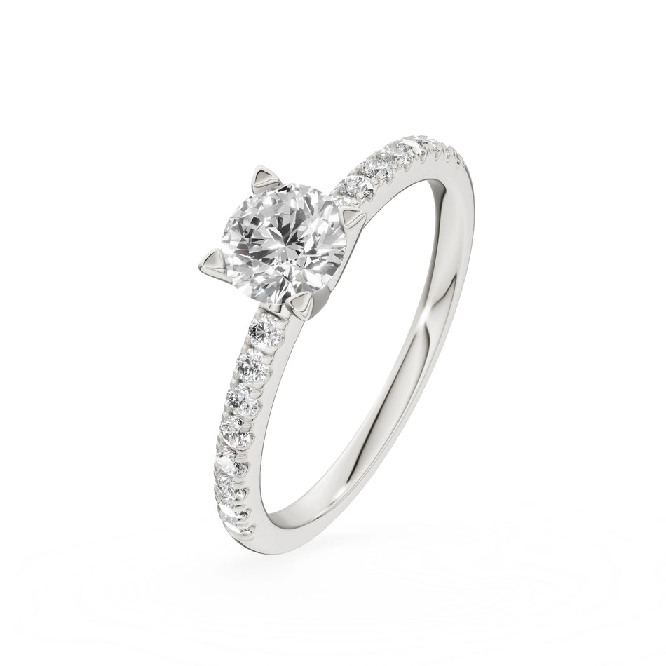 Gremari Seven Solis Verlobungsring aus Weißgold mit 0,50 ct Labordiamant – Round/Brilliant
