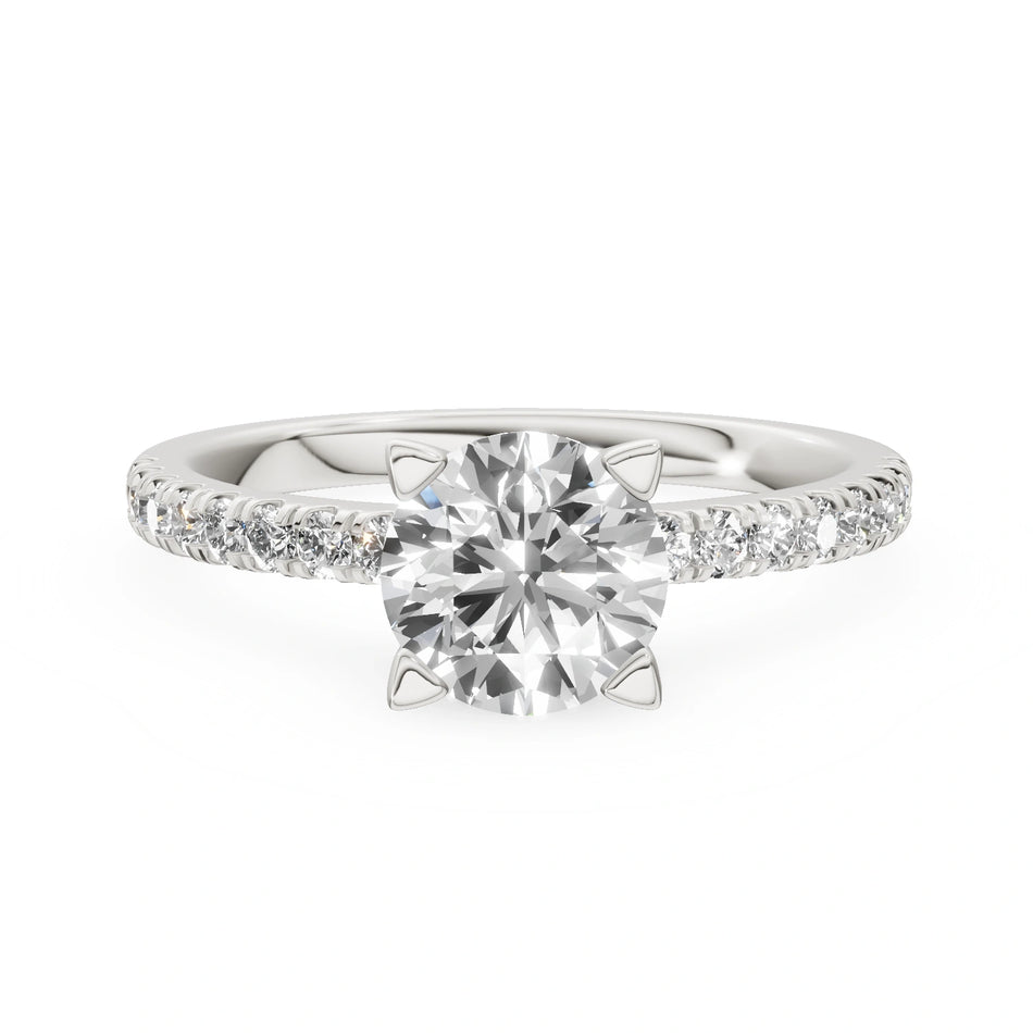Gremari Seven Solis Verlobungsring aus Weißgold mit 1,00 ct Labordiamant – Round/Brilliant