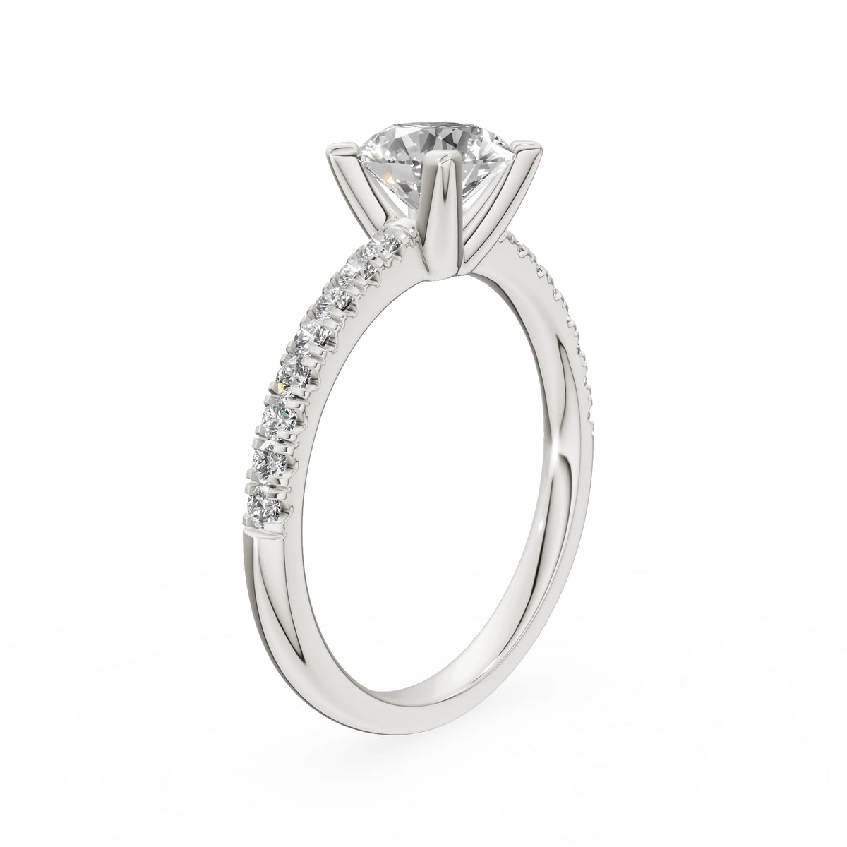 Gremari Seven Solis Verlobungsring aus Weißgold mit 1,00 ct Labordiamant – Round/Brilliant
