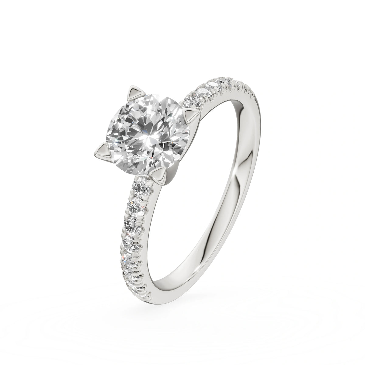 Gremari Seven Solis Verlobungsring aus Weißgold mit 1,00 ct Labordiamant – Round/Brilliant
