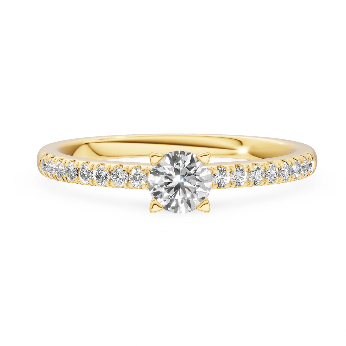 Gremari Seven Solis Verlobungsring aus Gelbgold mit 0,30 ct Labordiamant – Round/Brilliant
