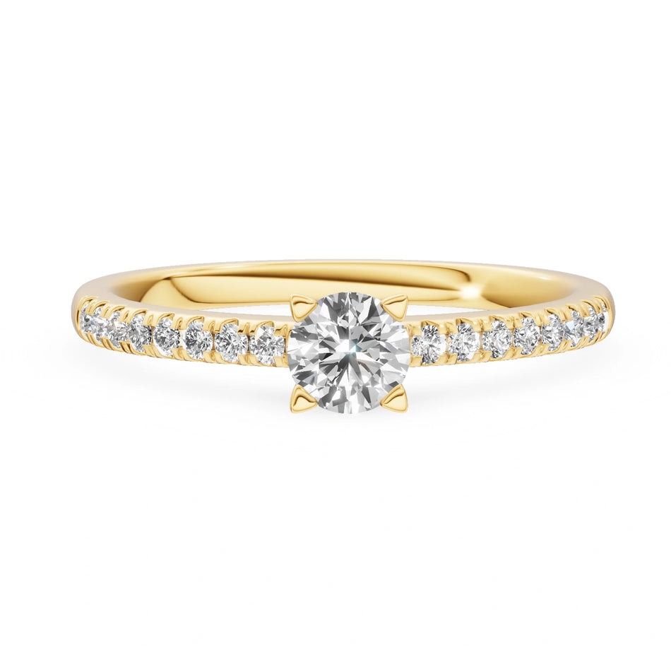Gremari Seven Solis Verlobungsring aus Gelbgold mit 0,30 ct Labordiamant – Round/Brilliant