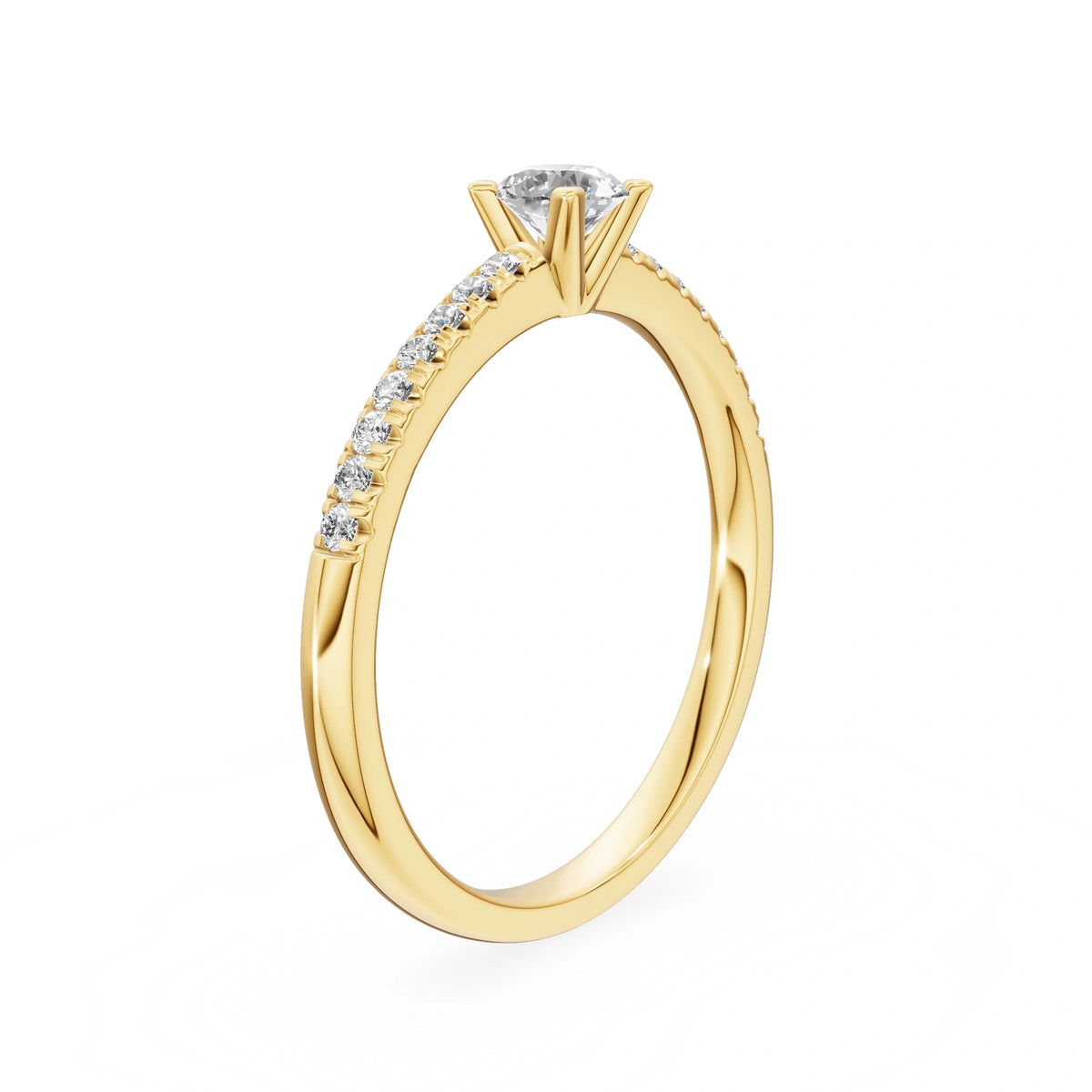 Gremari Seven Solis Verlobungsring aus Gelbgold mit 0,30 ct Labordiamant – Round/Brilliant