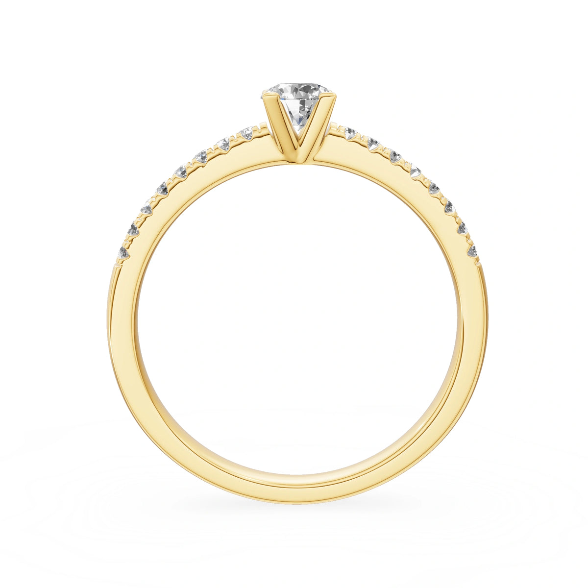 Gremari Seven Solis Verlobungsring aus Gelbgold mit 0,30 ct Labordiamant – Round/Brilliant