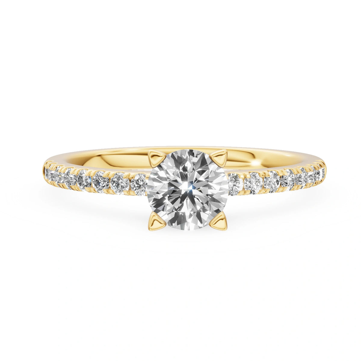 Gremari Seven Solis Verlobungsring aus Gelbgold mit 0,50 ct Labordiamant – Round/Brilliant