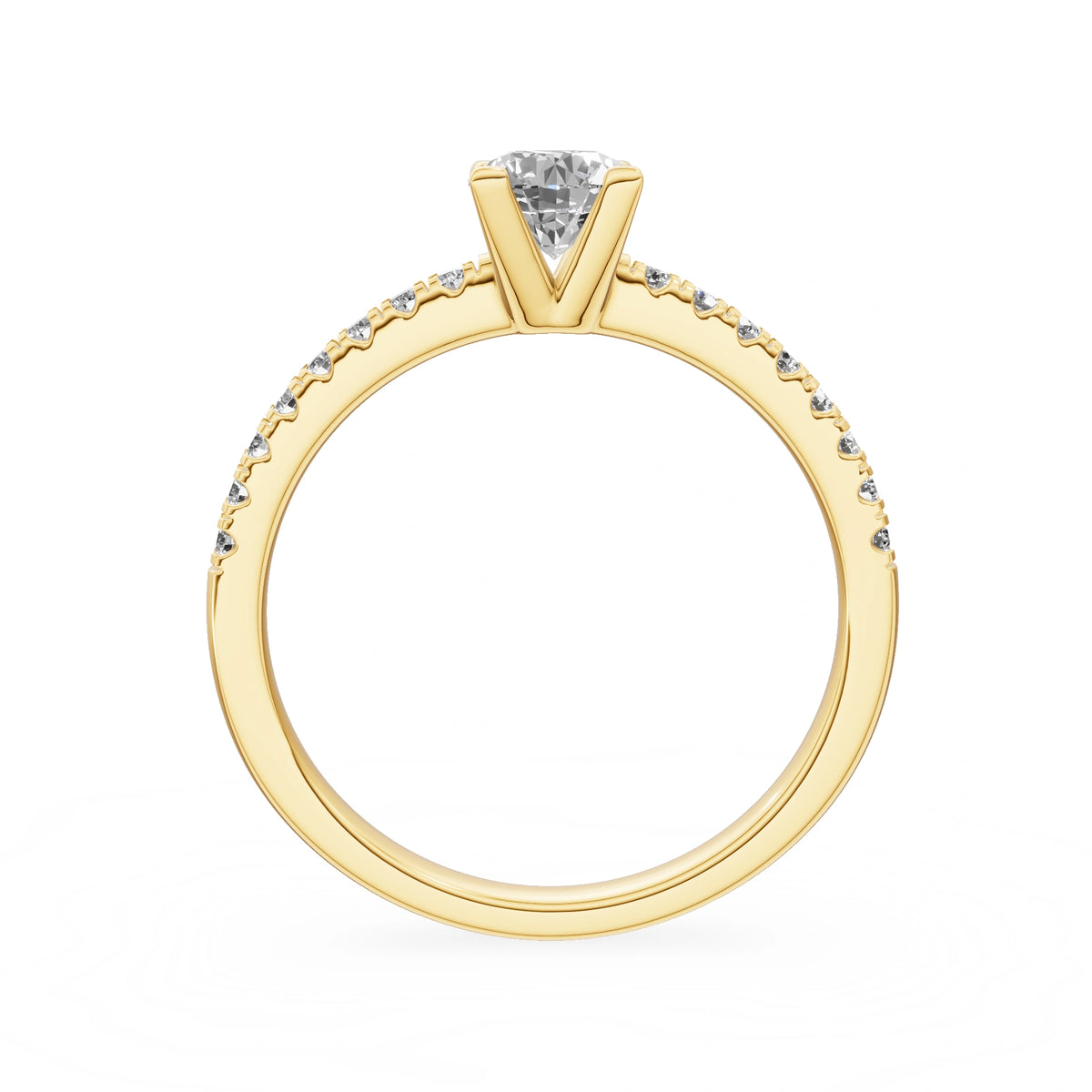 Gremari Seven Solis Verlobungsring aus Gelbgold mit 0,50 ct Labordiamant – Round/Brilliant
