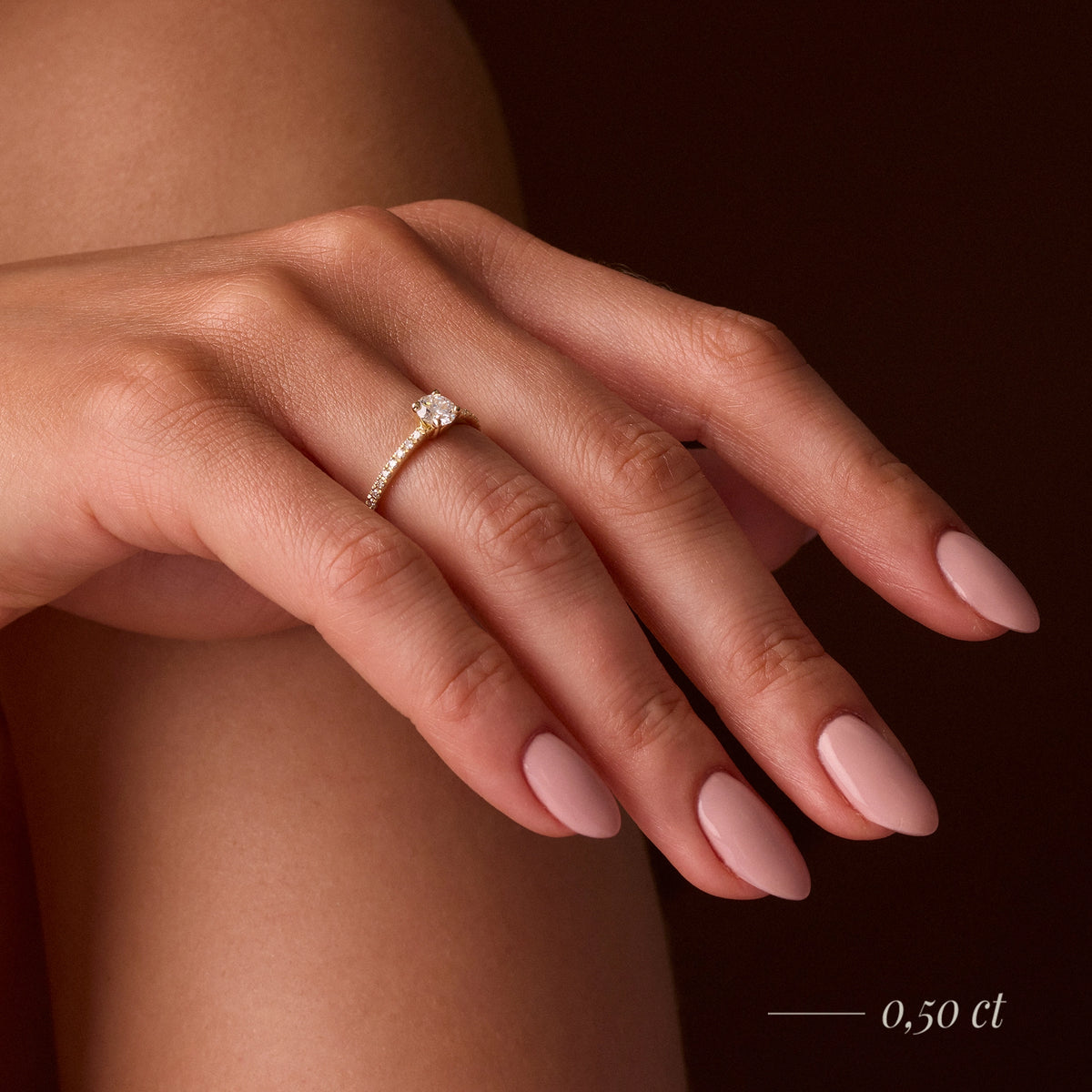 Gremari Seven Solis Verlobungsring aus Weißgold mit 1,00 ct Labordiamant – Round/Brilliant