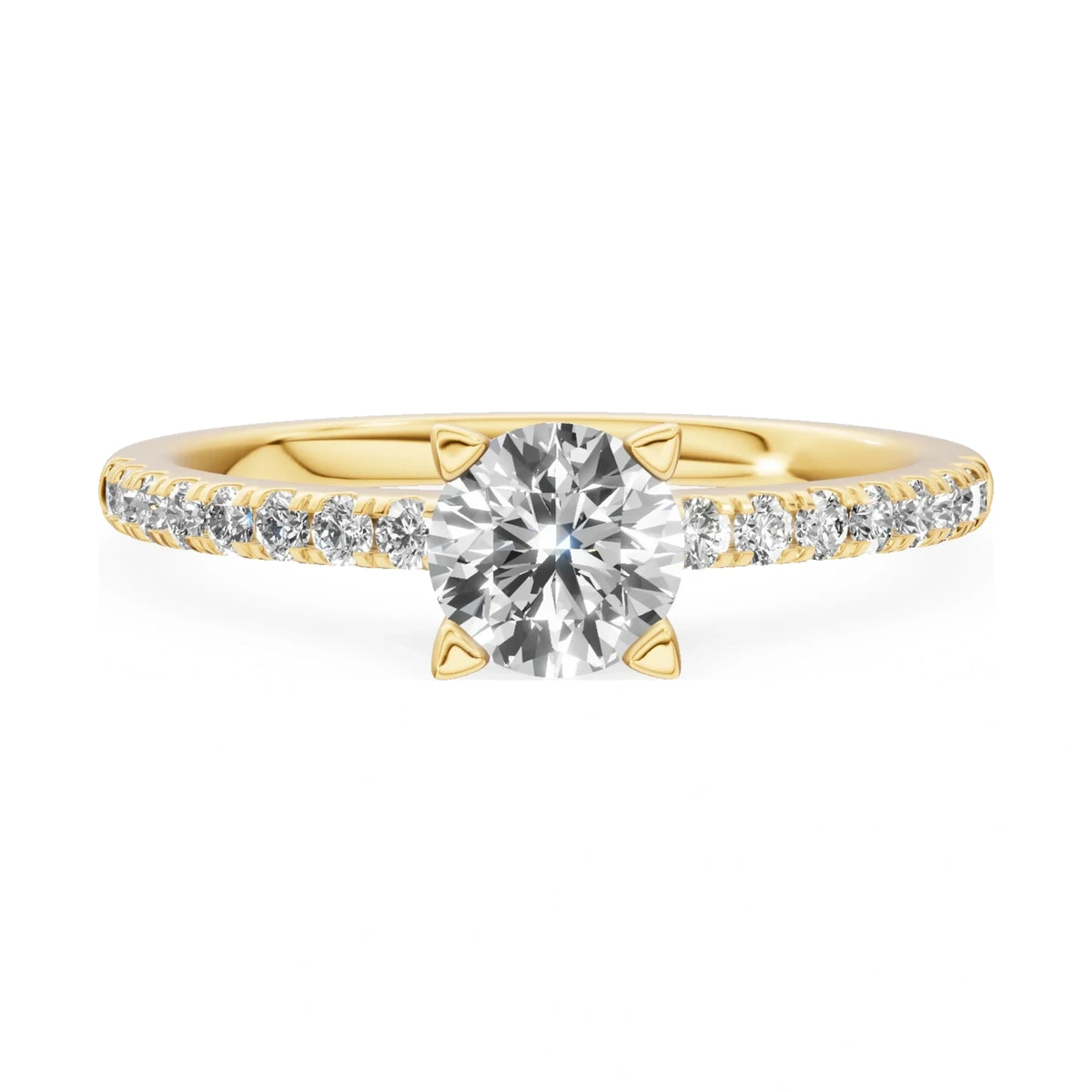GREMARI Seven Solis 14K yellow gold engagement ring with 0.50 ct round-cut natural diamond