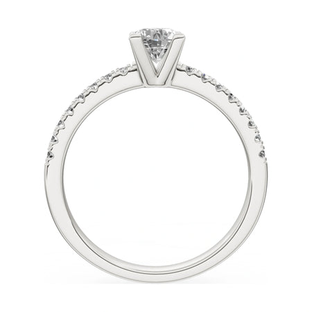 GREMARI Seven Solis round-cut natural diamond engagement ring in 14K white gold, 0.50 ct