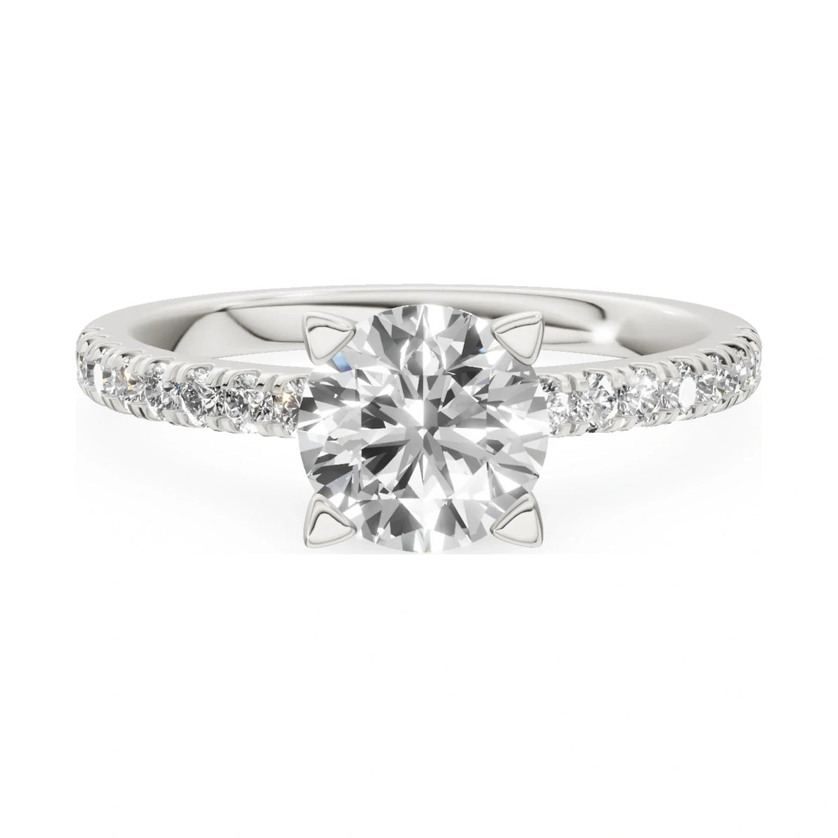 GREMARI Seven Solis 14K white gold engagement ring with 1.00 ct round-cut natural diamond