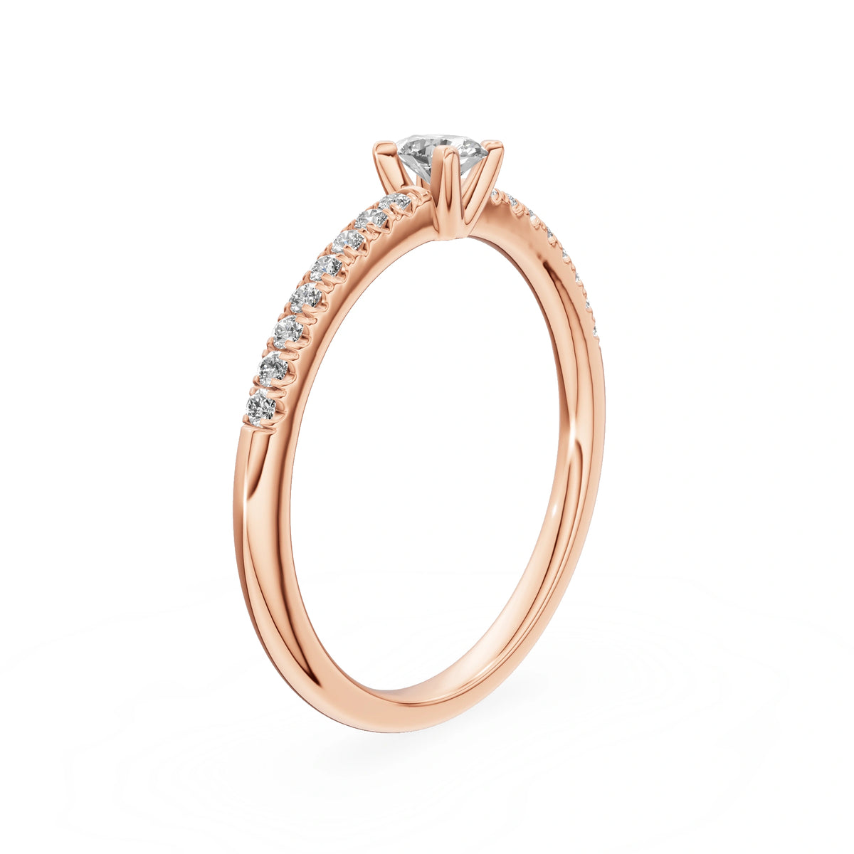 Gremari Seven Solis Verlobungsring aus Roségold mit 0,15 ct Labordiamant – Oval