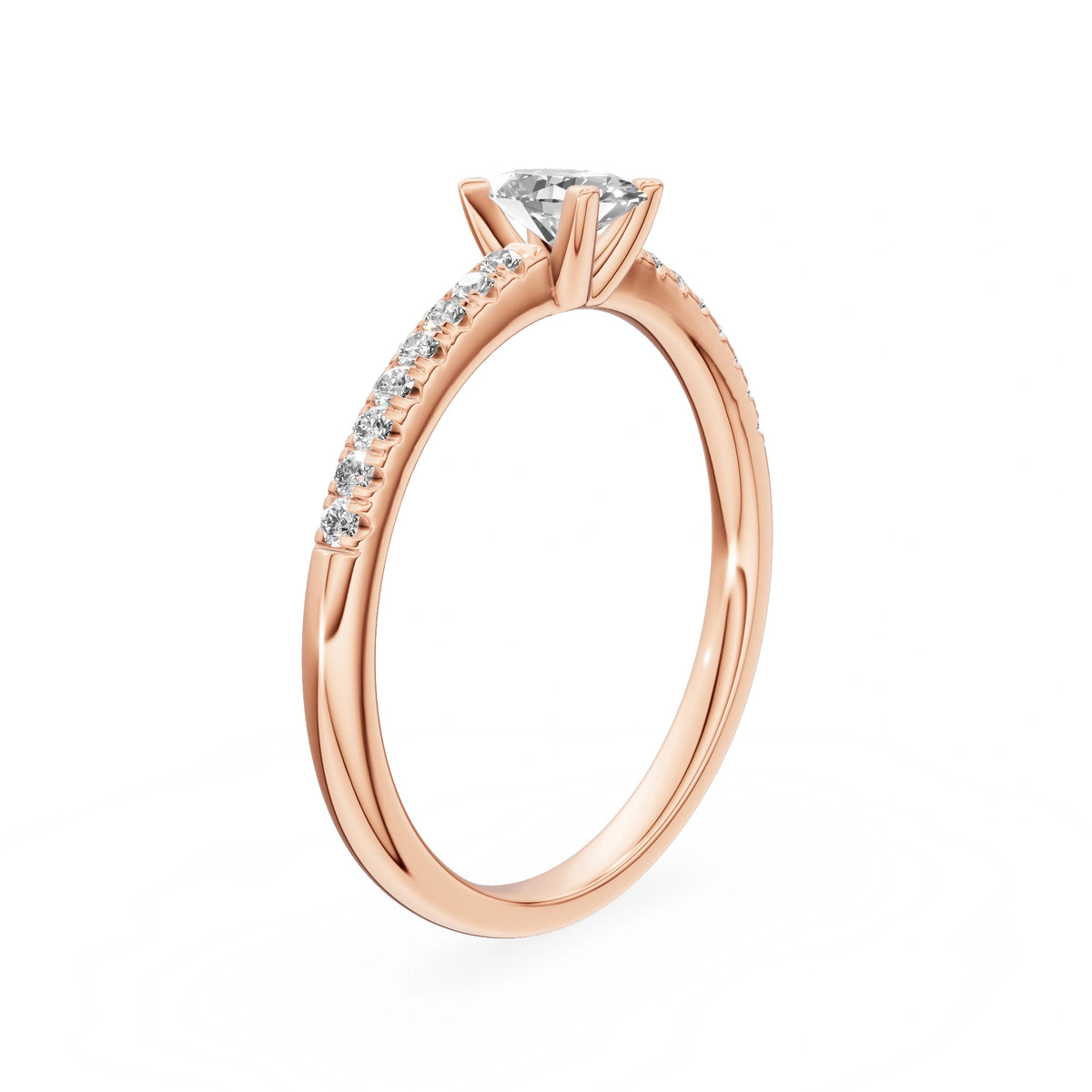 Gremari Seven Solis Verlobungsring aus Roségold mit 0,30 ct Labordiamant – Oval