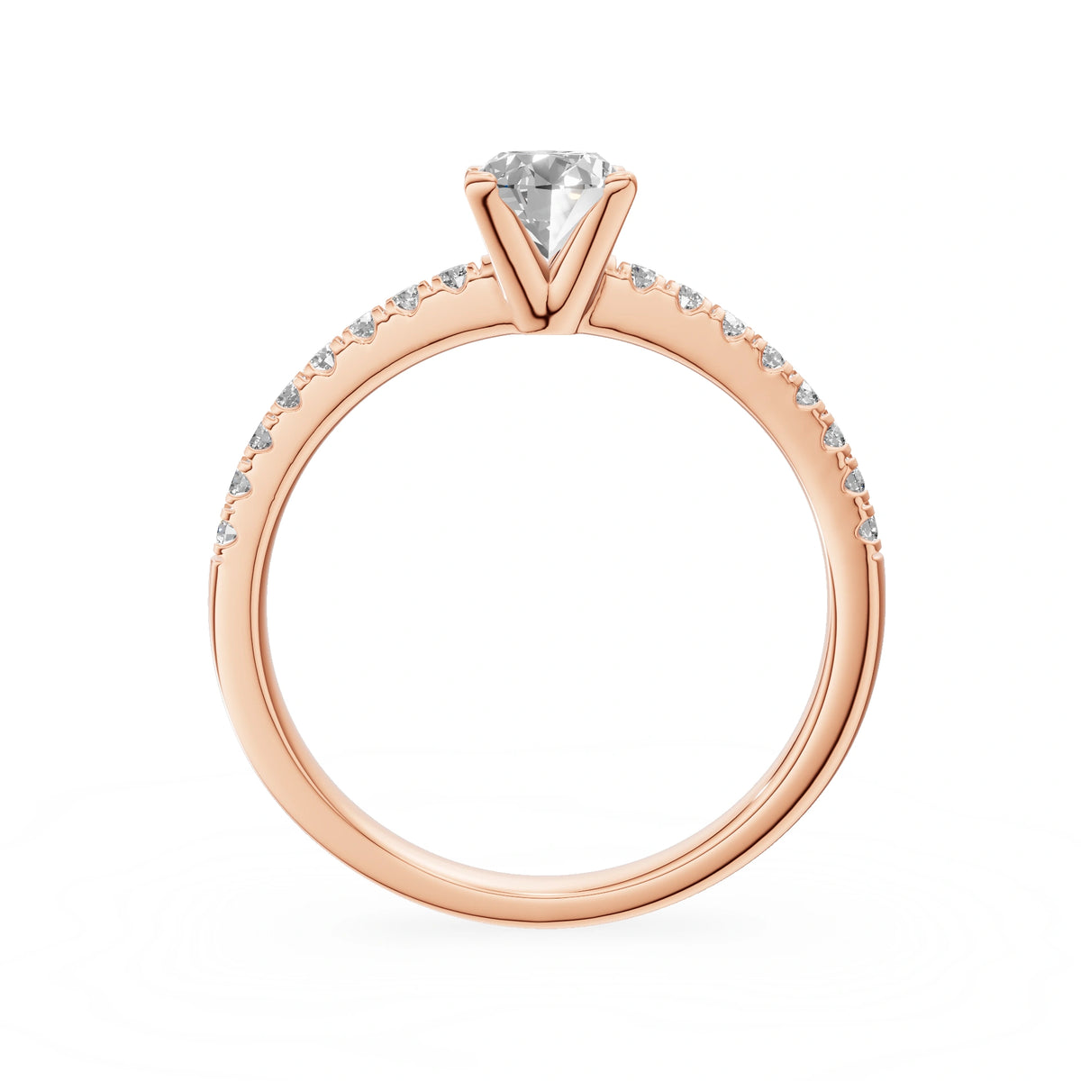 Gremari Seven Solis Verlobungsring aus Roségold mit 0,50 ct Labordiamant – Oval