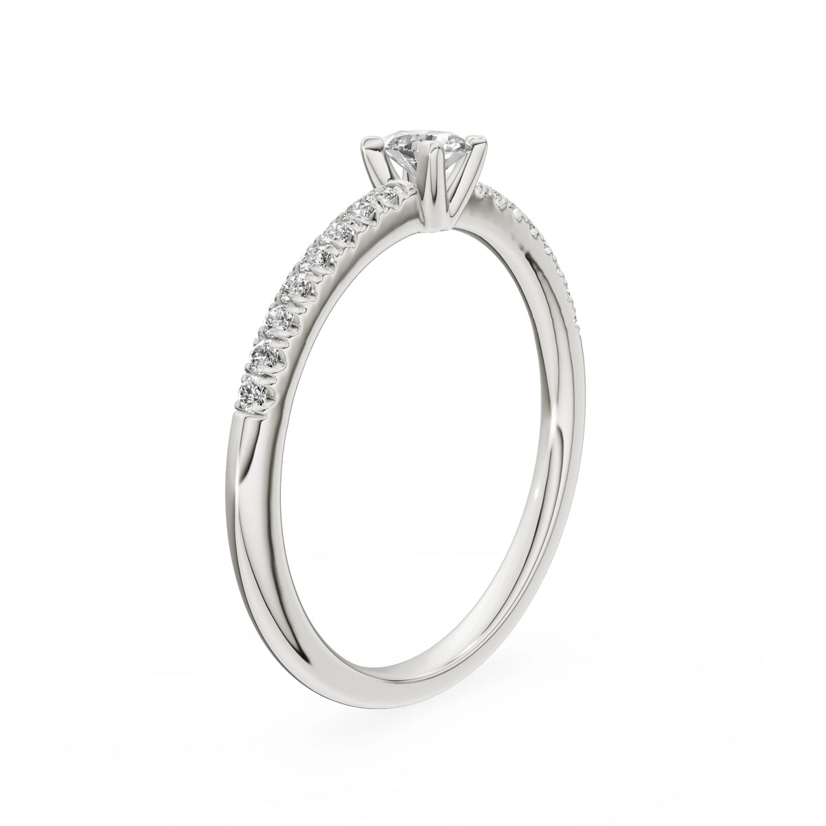 Gremari Seven Solis Verlobungsring aus Weißgold mit 0,15 ct Labordiamant – Oval