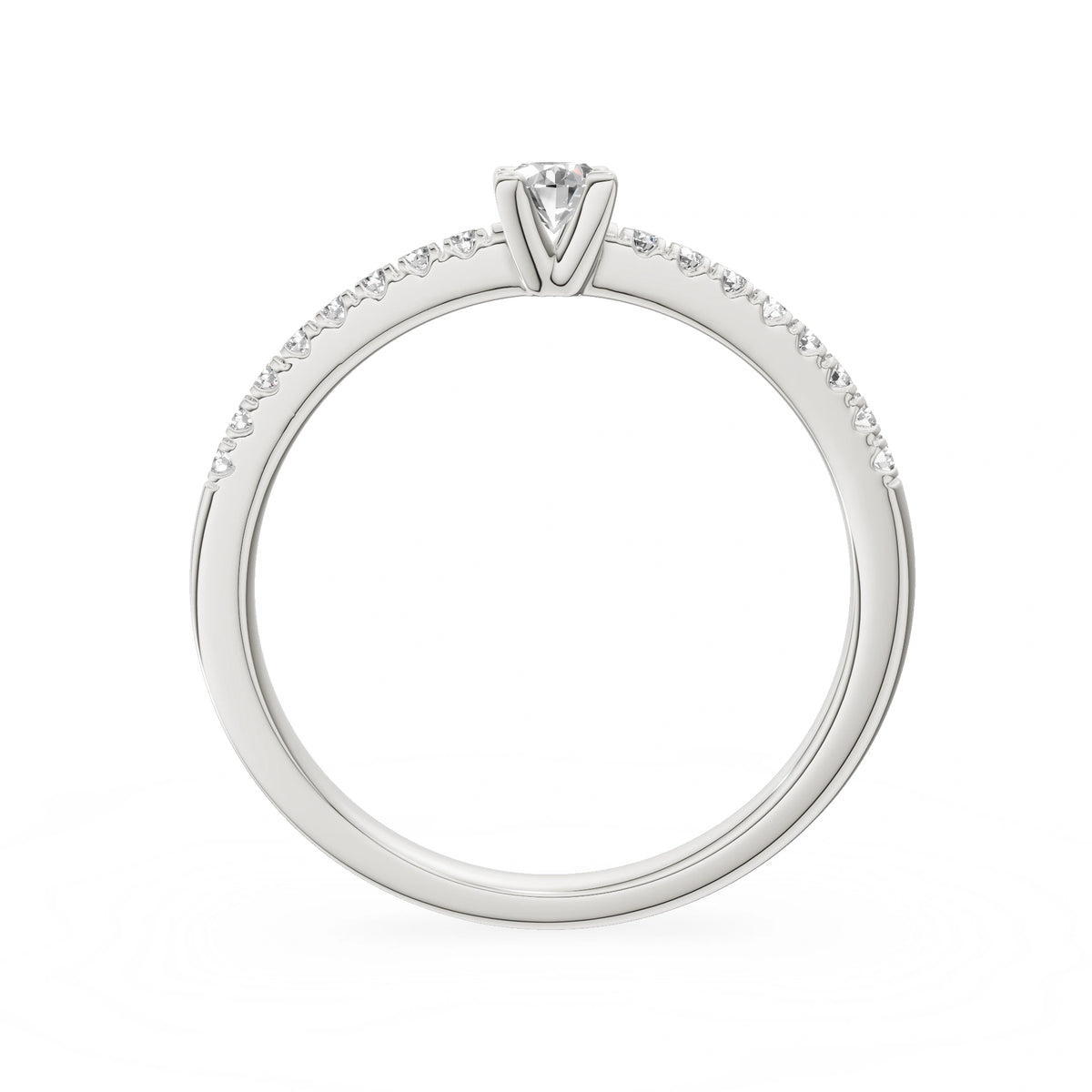 Gremari Seven Solis Verlobungsring aus Weißgold mit 0,15 ct Labordiamant – Oval