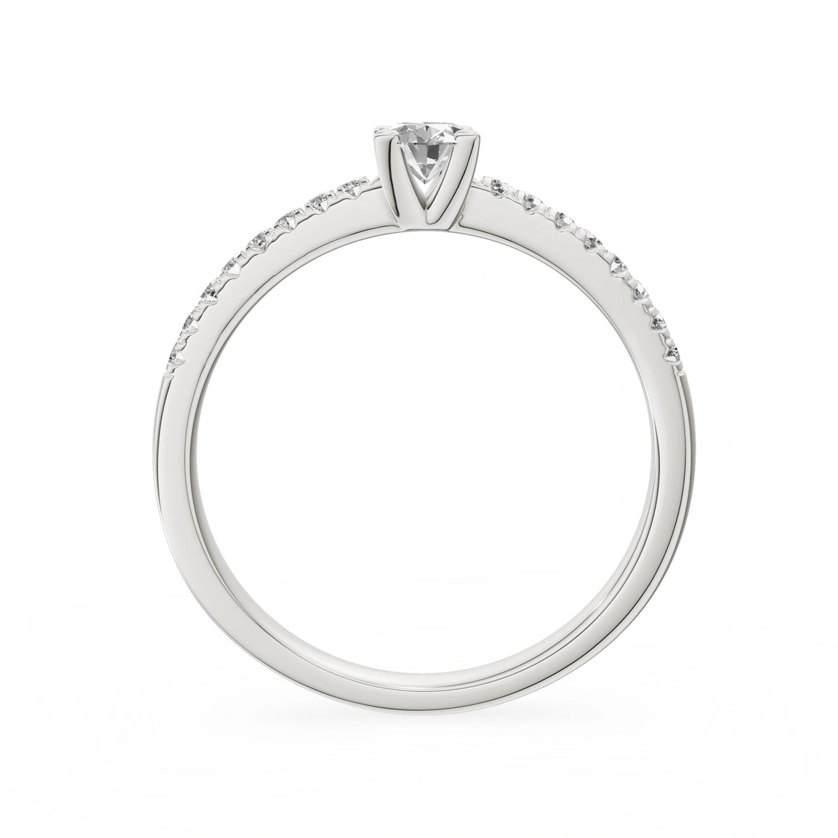 Gremari Seven Solis Verlobungsring aus Weißgold mit 0,30 ct Labordiamant – Oval