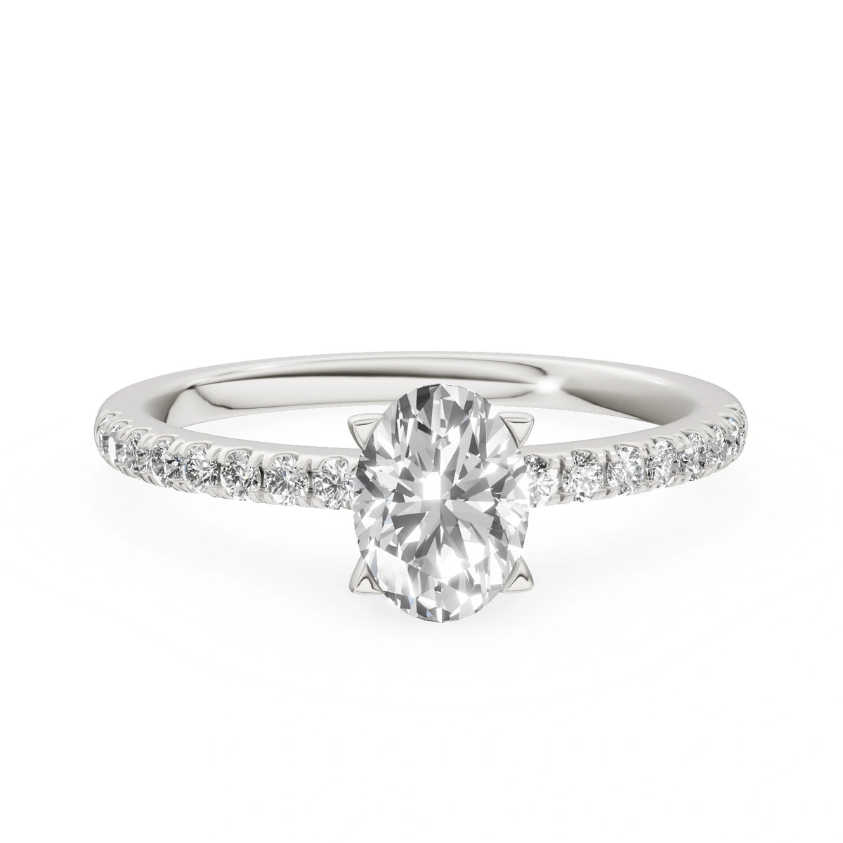Gremari Seven Solis Verlobungsring aus Weißgold mit 0,50 ct Labordiamant – Oval