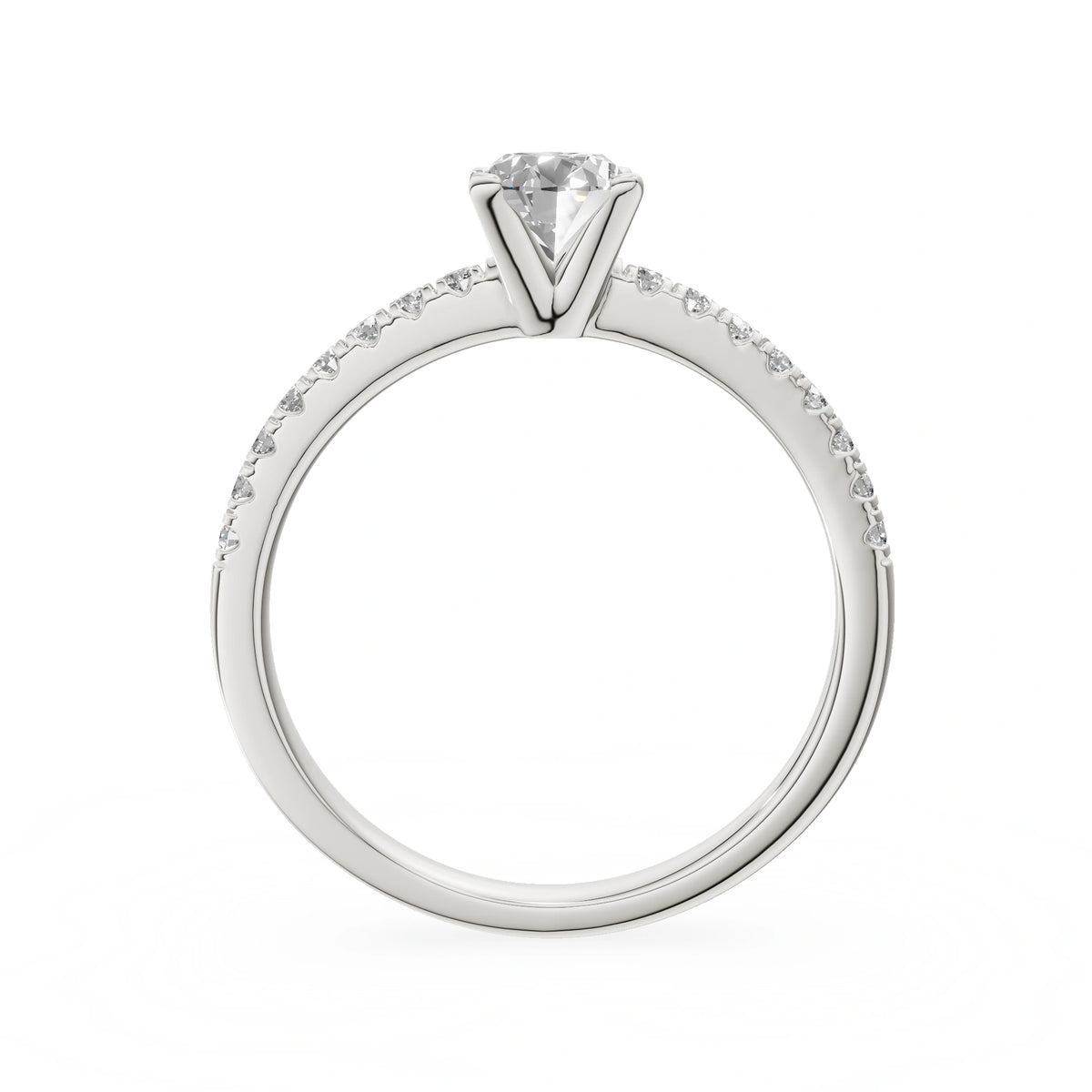 Gremari Seven Solis Verlobungsring aus Weißgold mit 0,50 ct Labordiamant – Oval