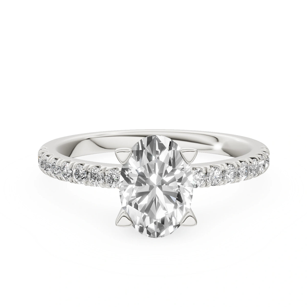 Gremari Seven Solis Verlobungsring aus Weißgold mit 1,00 ct Labordiamant – Oval