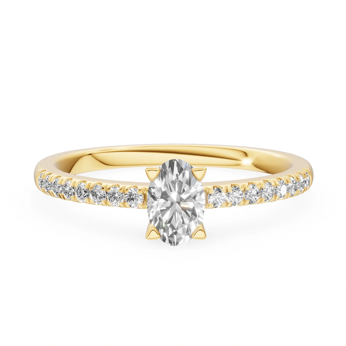 Gremari Seven Solis Verlobungsring aus Gelbgold mit 0,30 ct Labordiamant – Oval