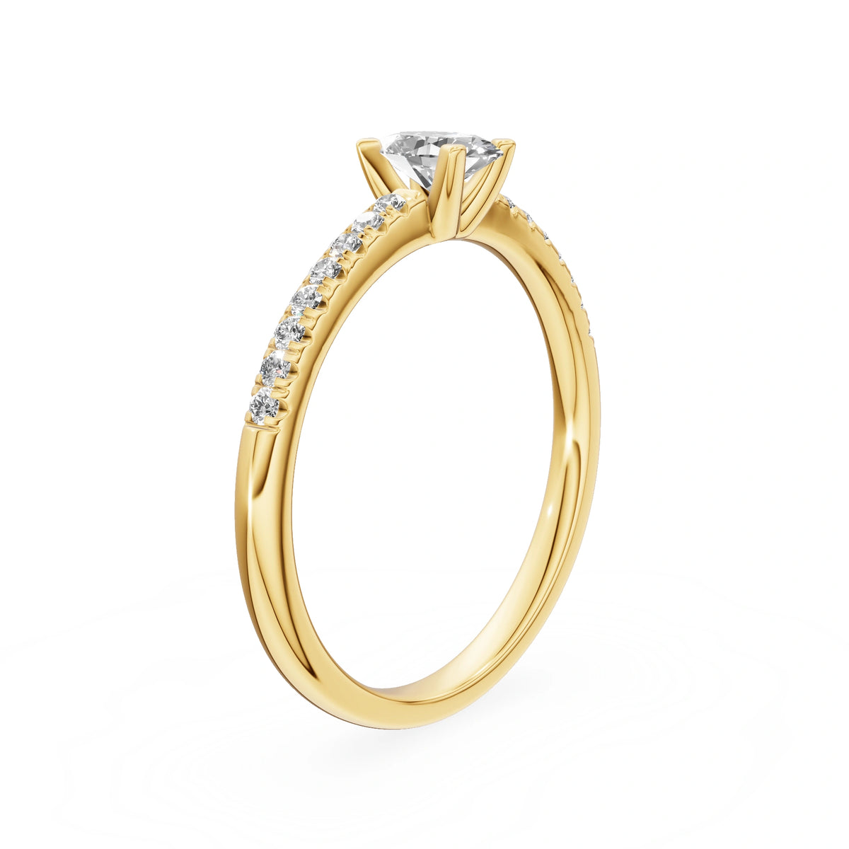 Gremari Seven Solis Verlobungsring aus Gelbgold mit 0,30 ct Labordiamant – Oval