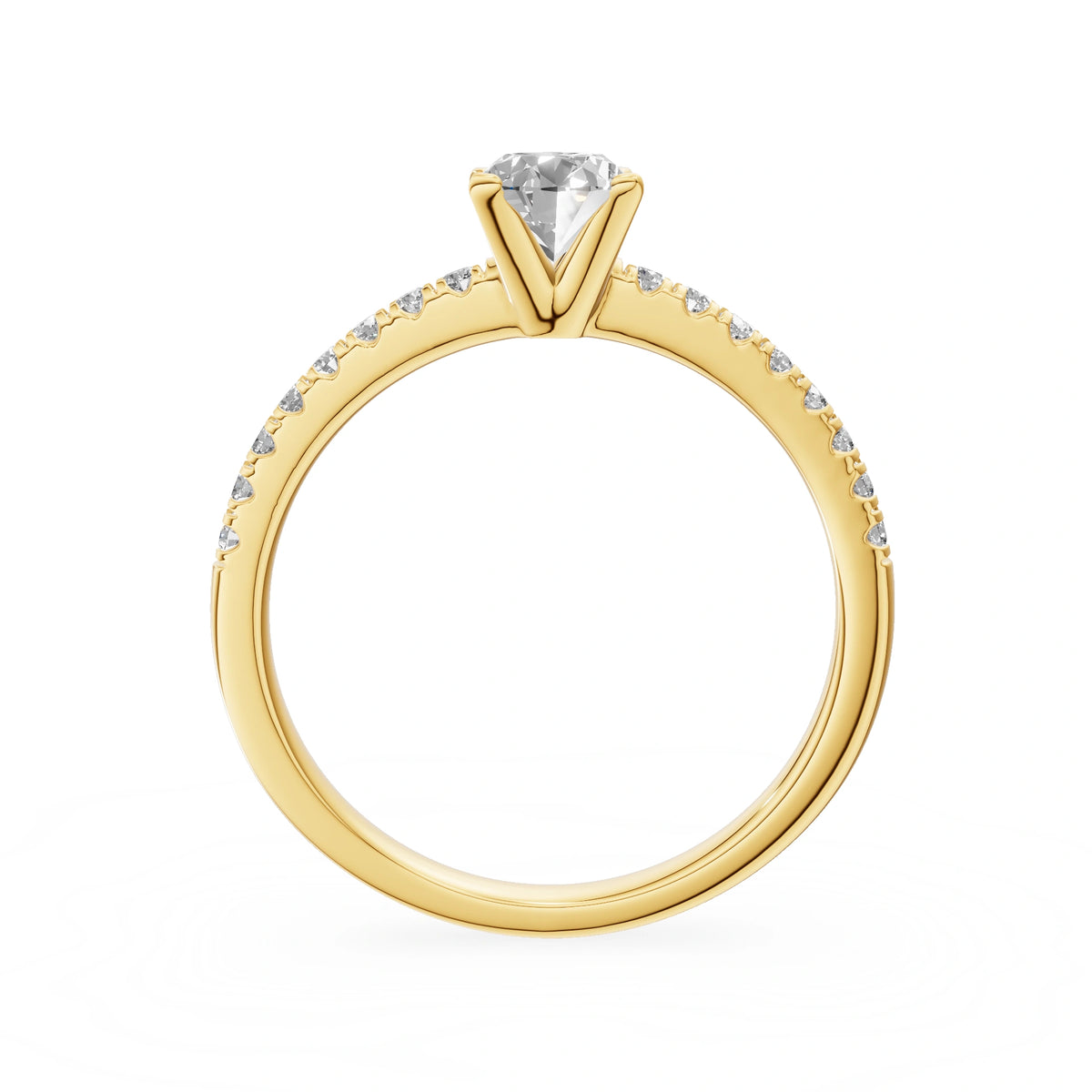 Gremari Seven Solis Verlobungsring aus Gelbgold mit 0,50 ct Labordiamant – Oval