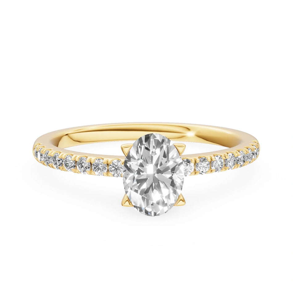 Gremari Seven Solis Verlobungsring aus Gelbgold mit 0,50 ct Naturdiamant – Oval