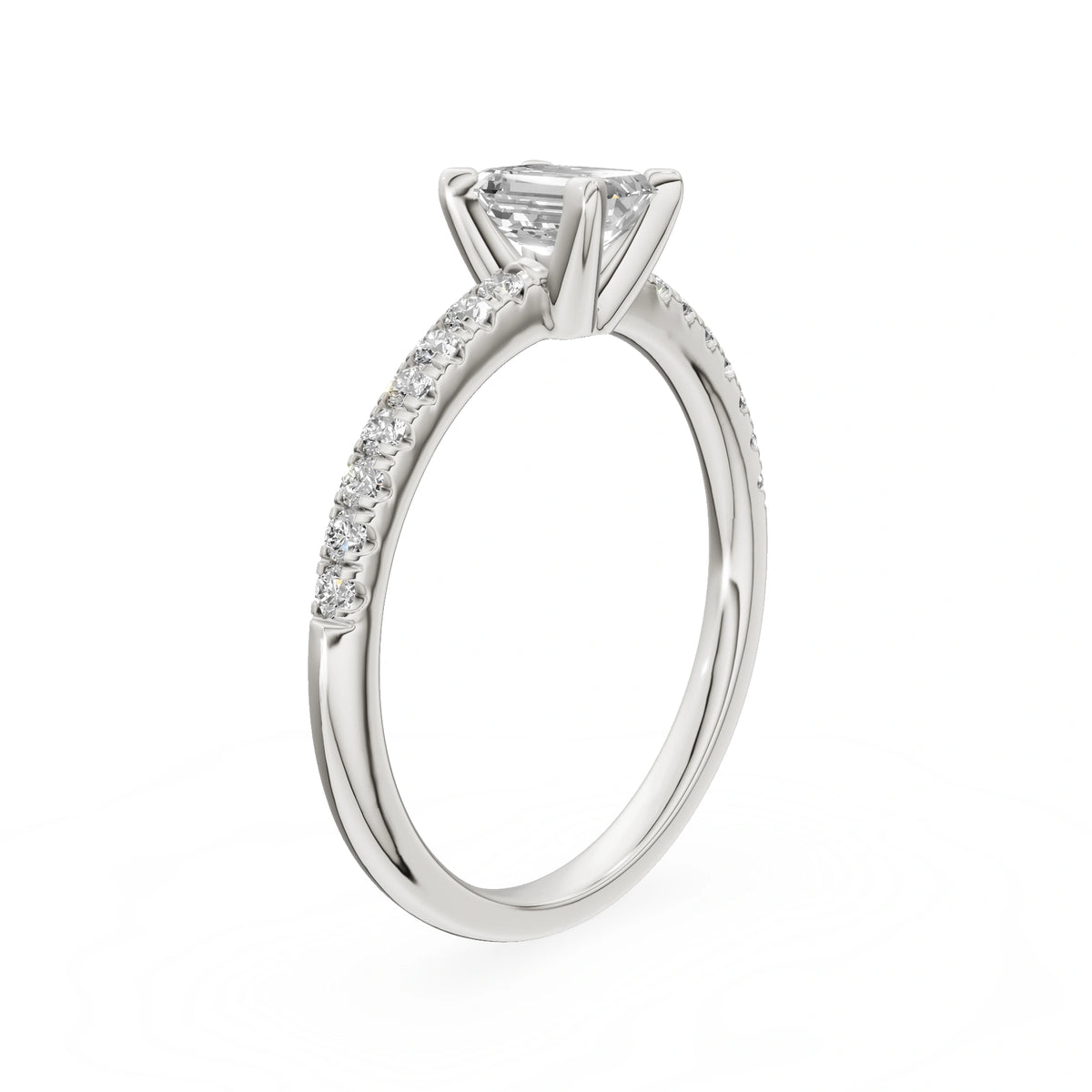 Gremari Seven Solis Verlobungsring aus Weißgold mit 0,50 ct Labordiamant – Emerald