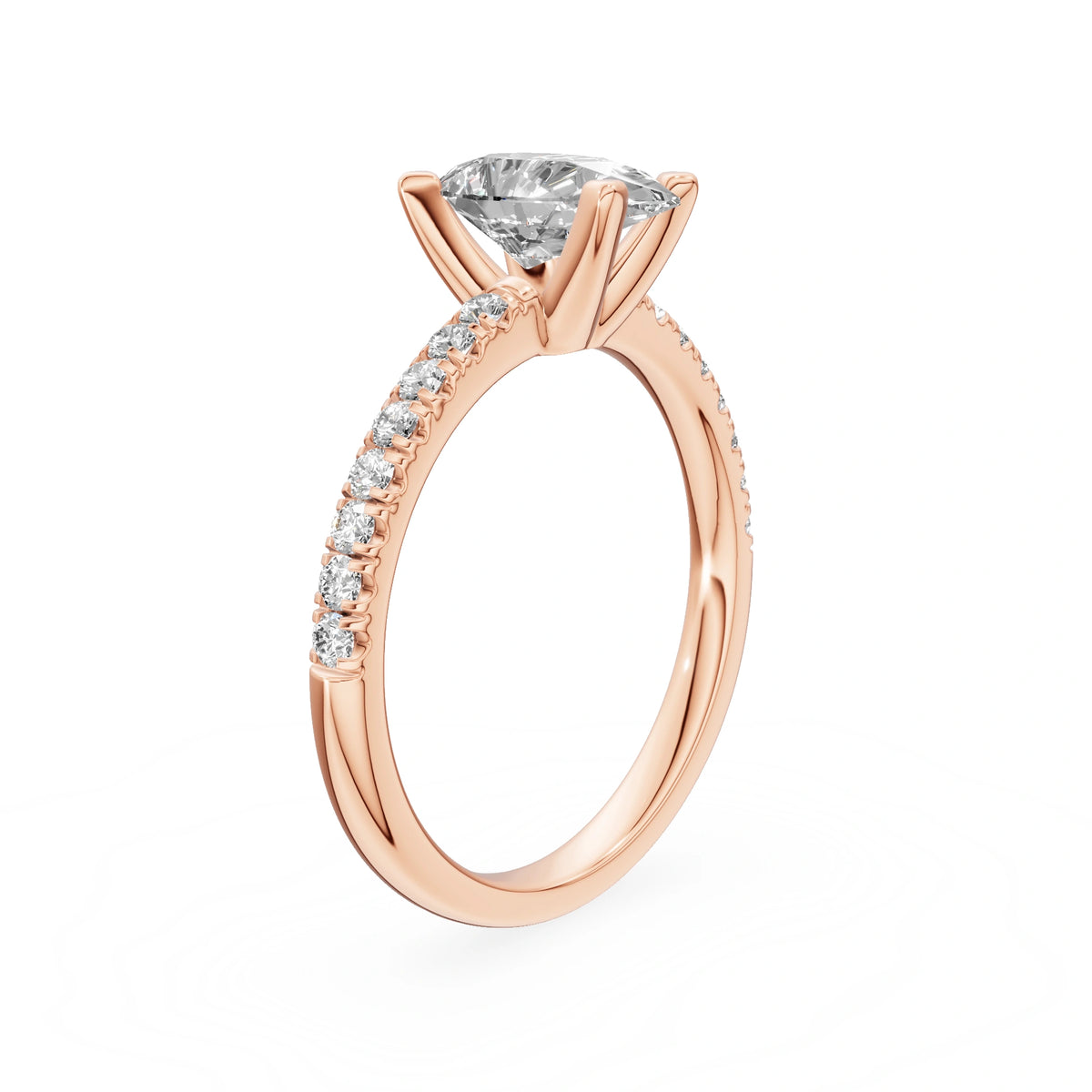 Gremari Seven Solis Verlobungsring aus Roségold mit 1,00 ct Labordiamant – Pear