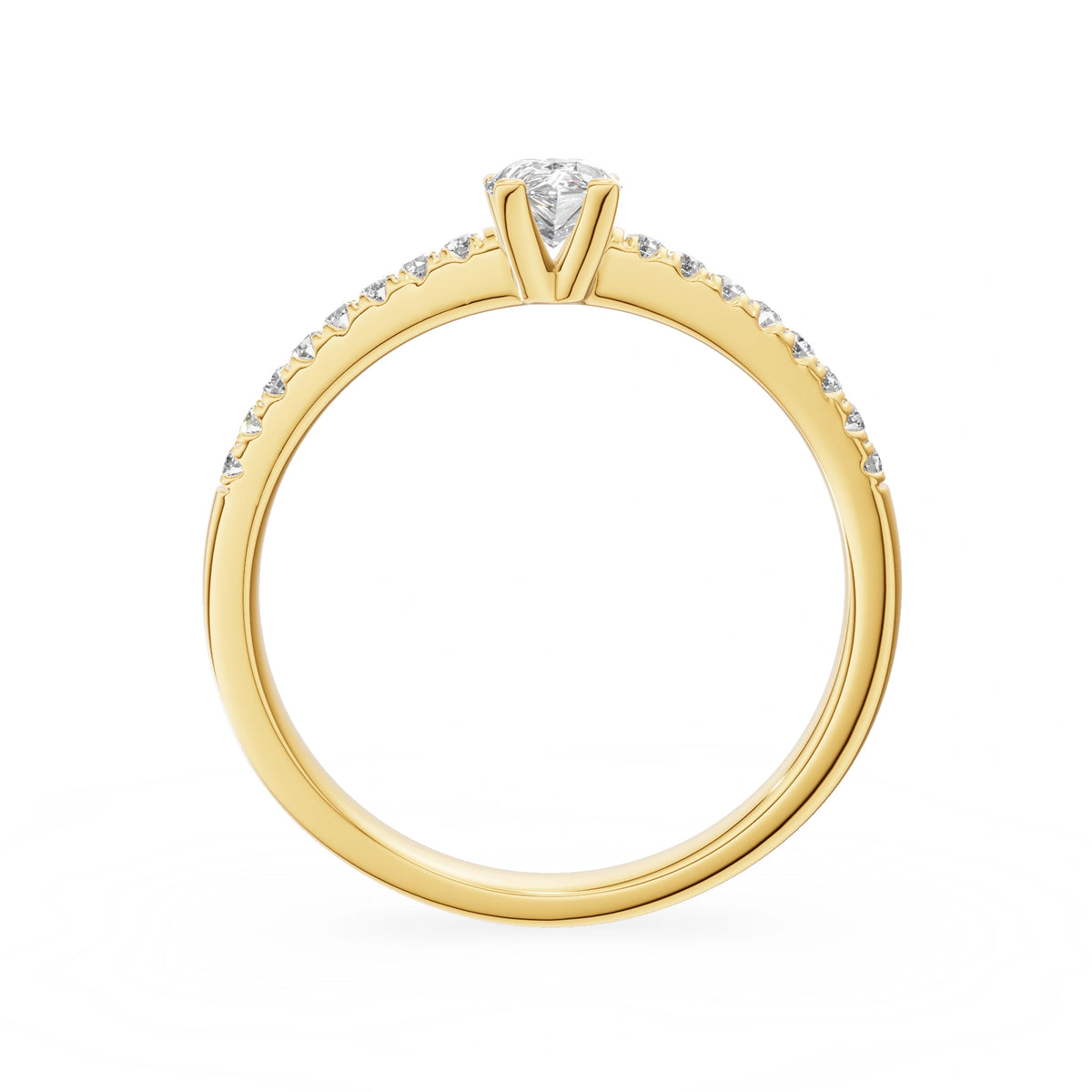 Gremari Seven Solis Verlobungsring aus Gelbgold mit 0,30 ct Labordiamant – Pear