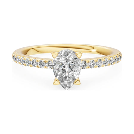 GREMARI Seven Solis 14K yellow gold engagement ring with 0.50 ct pear-cut natural diamond