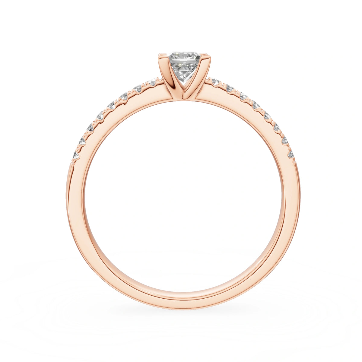 Gremari Seven Solis Verlobungsring aus Roségold mit 0,30 ct Labordiamant – Princess