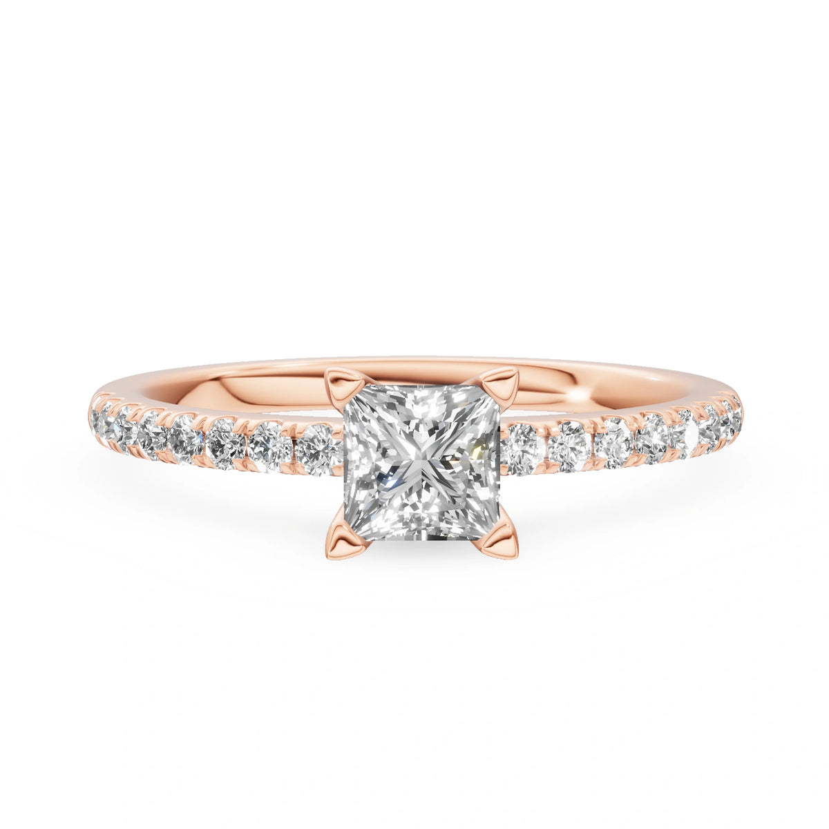 Gremari Seven Solis Verlobungsring aus Roségold mit 0,50 ct Labordiamant – Princess