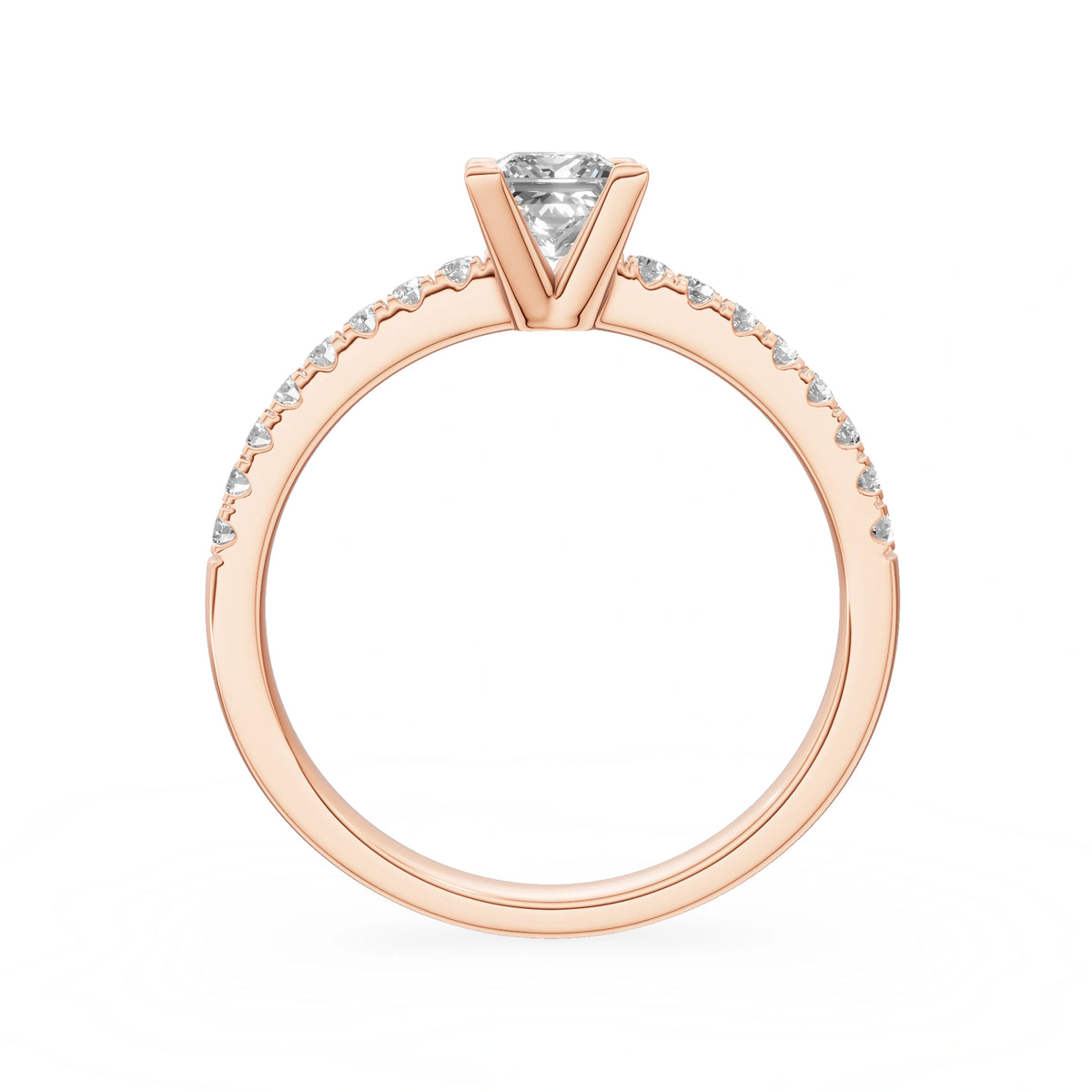 Gremari Seven Solis Verlobungsring aus Roségold mit 0,50 ct Labordiamant – Princess