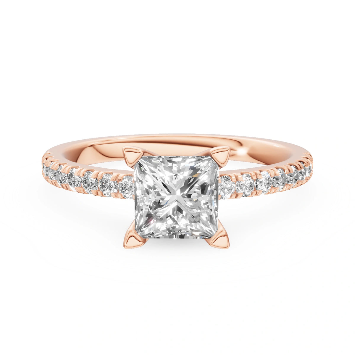 Gremari Seven Solis Verlobungsring aus Roségold mit 1,00 ct Labordiamant – Princess