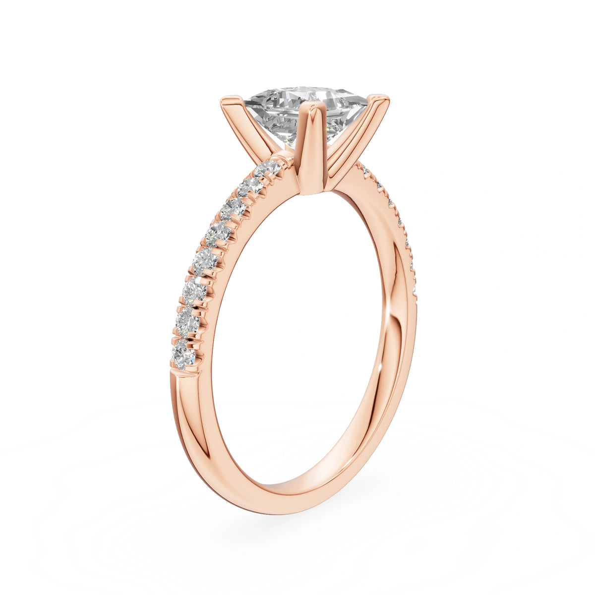 Gremari Seven Solis Verlobungsring aus Roségold mit 1,00 ct Labordiamant – Princess