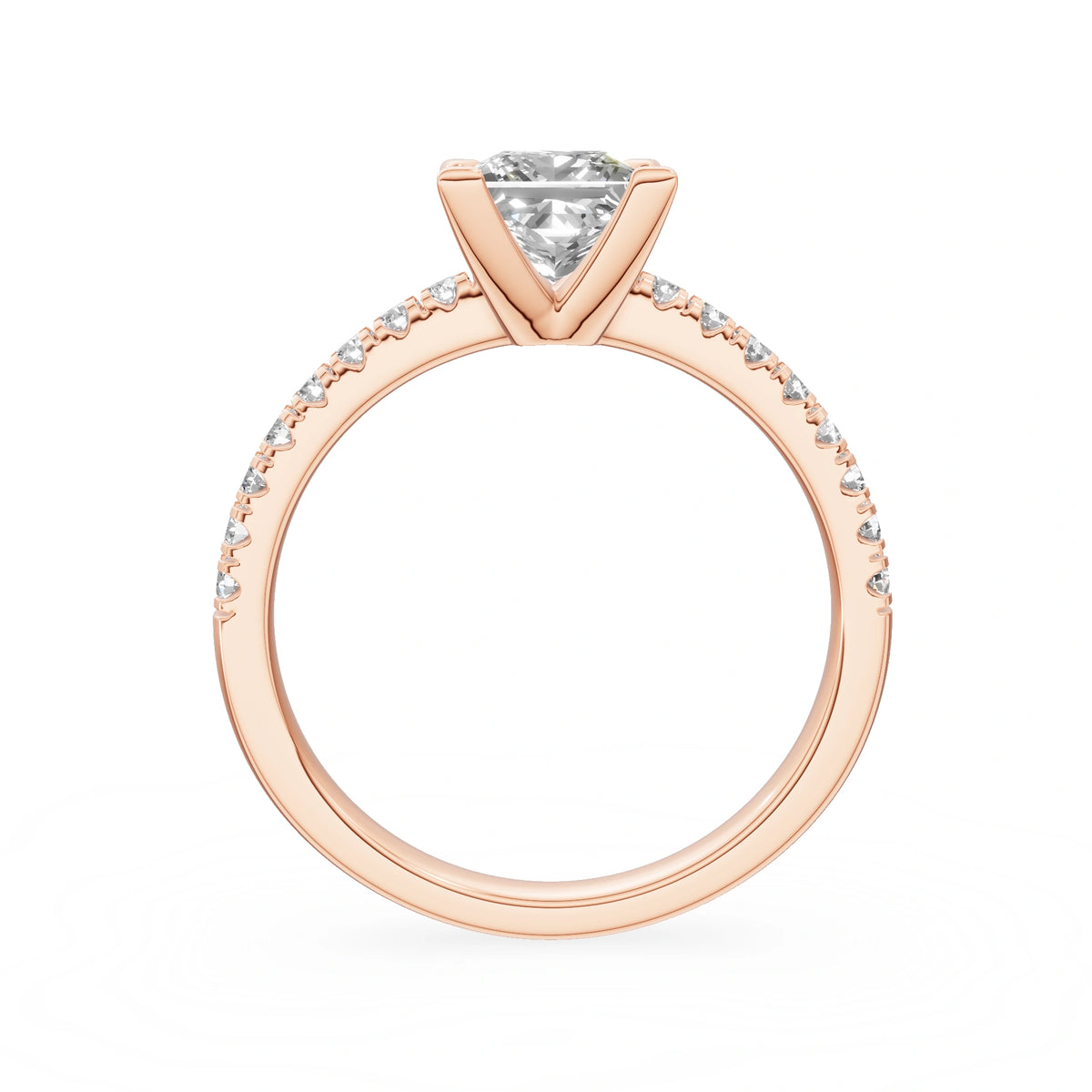 Gremari Seven Solis Verlobungsring aus Roségold mit 1,00 ct Labordiamant – Princess
