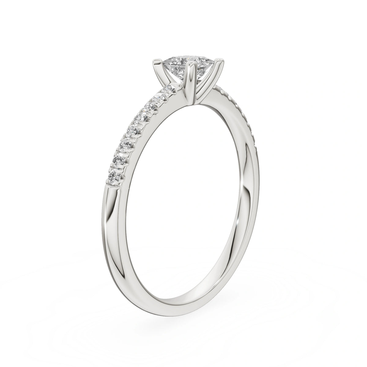 Gremari Seven Solis Verlobungsring aus Weißgold mit 0,30 ct Labordiamant – Princess
