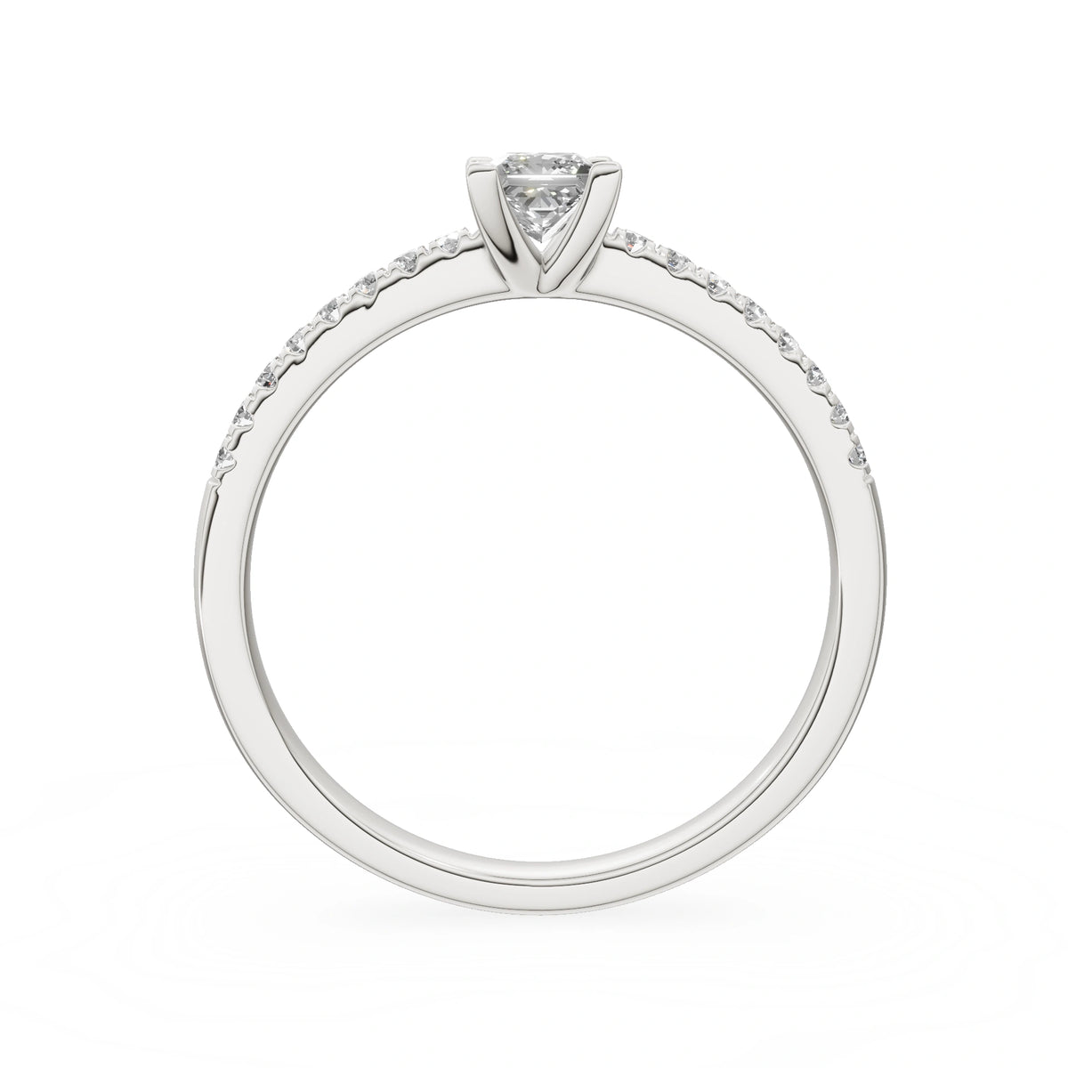Gremari Seven Solis Verlobungsring aus Weißgold mit 0,30 ct Labordiamant – Princess