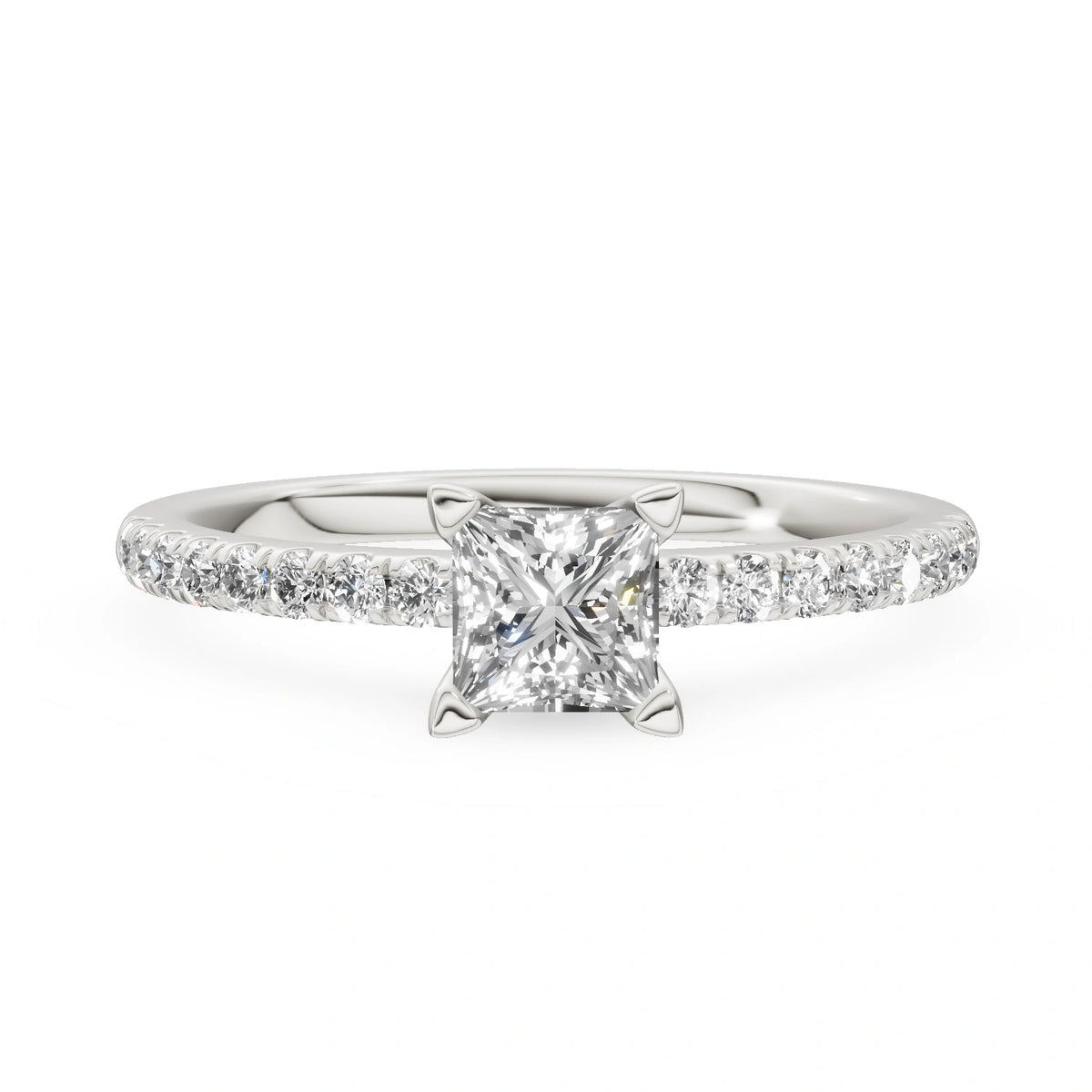 Gremari Seven Solis Verlobungsring aus Weißgold mit 0,50 ct Labordiamant – Princess