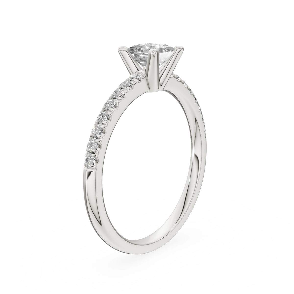 Gremari Seven Solis Verlobungsring aus Weißgold mit 0,50 ct Labordiamant – Princess