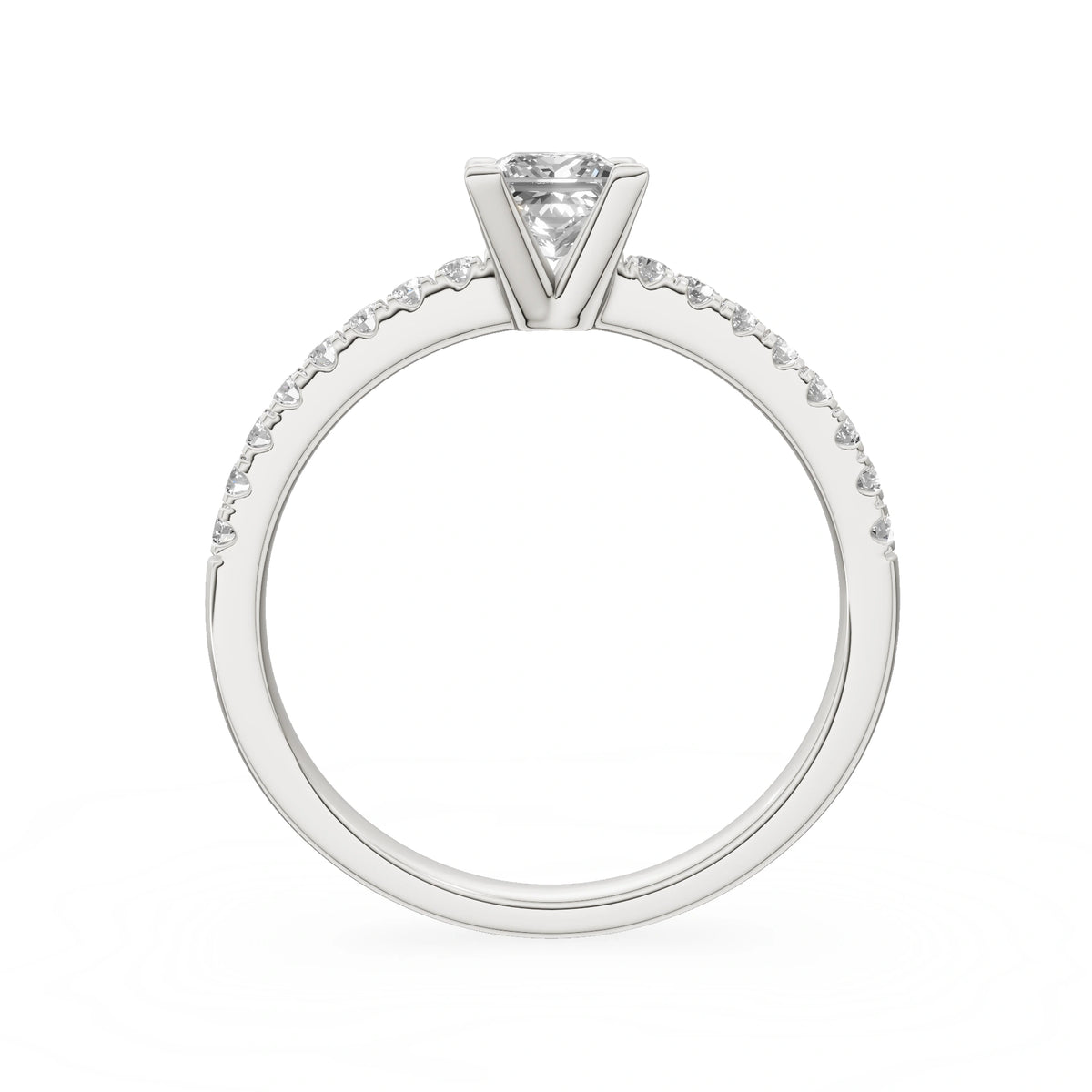 Gremari Seven Solis Verlobungsring aus Weißgold mit 0,50 ct Labordiamant – Princess