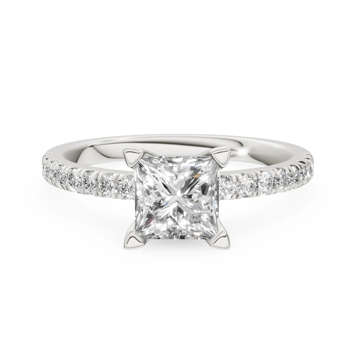 Gremari Seven Solis Verlobungsring aus Weißgold mit 1,00 ct Labordiamant – Princess
