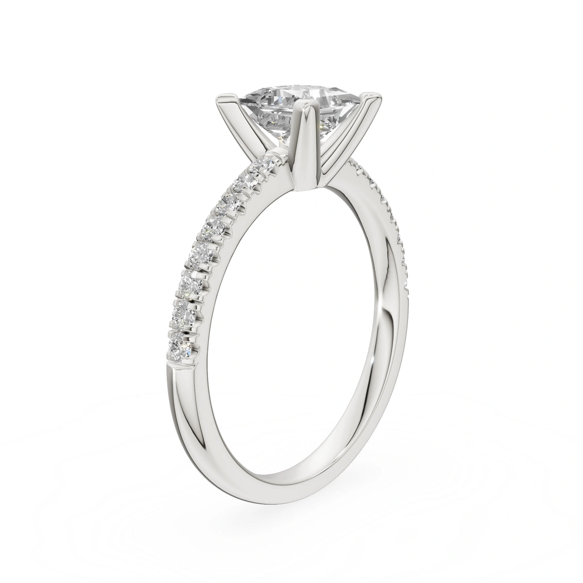 Gremari Seven Solis Verlobungsring aus Weißgold mit 1,00 ct Labordiamant – Princess