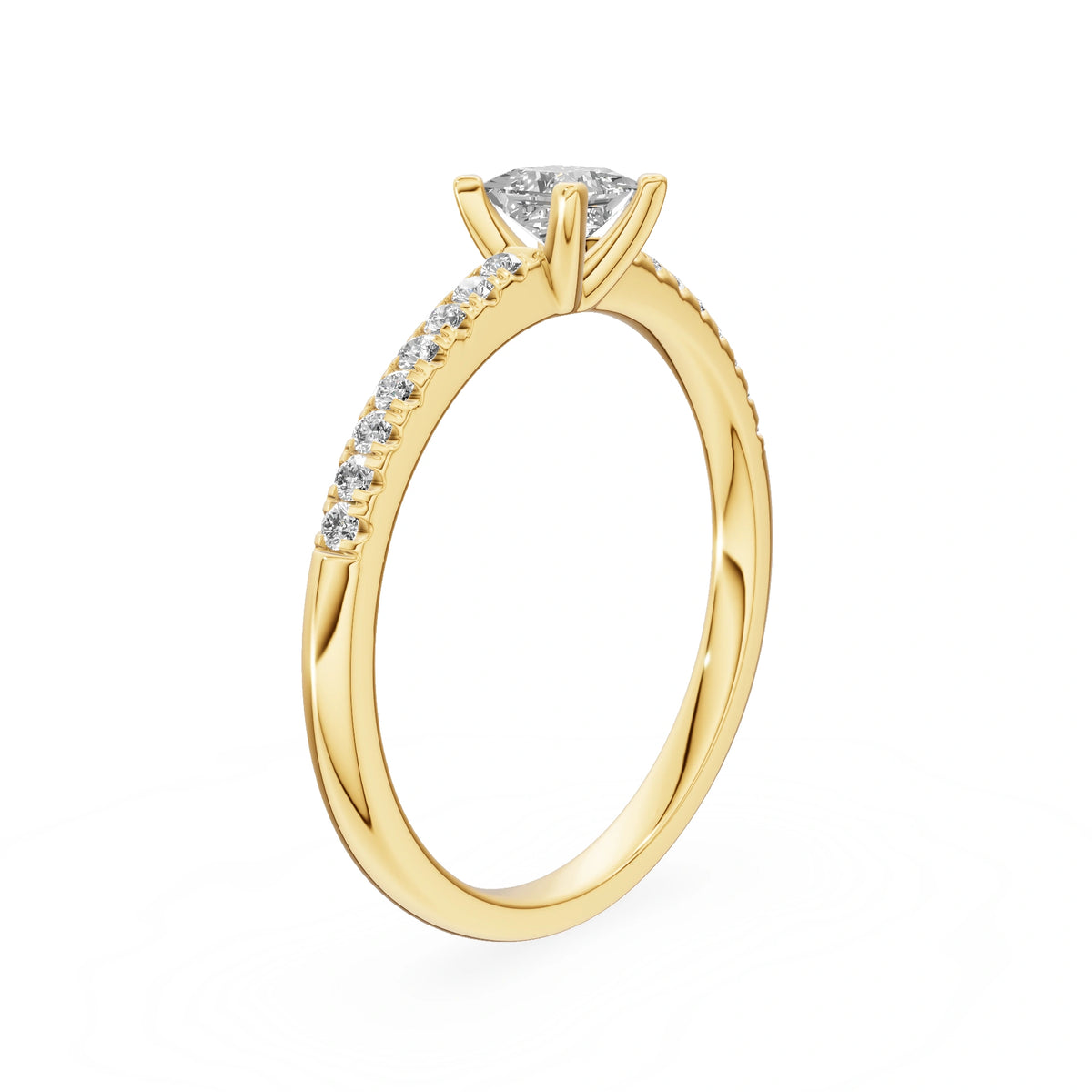 Gremari Seven Solis Verlobungsring aus Gelbgold mit 0,30 ct Labordiamant – Princess