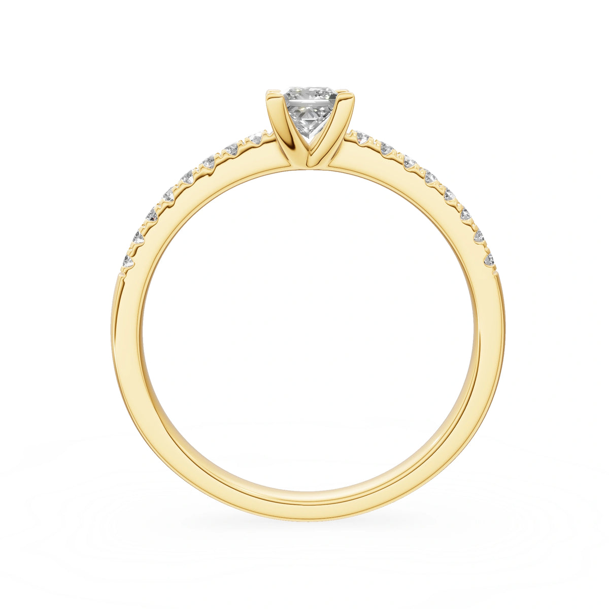 Gremari Seven Solis Verlobungsring aus Gelbgold mit 0,30 ct Labordiamant – Princess