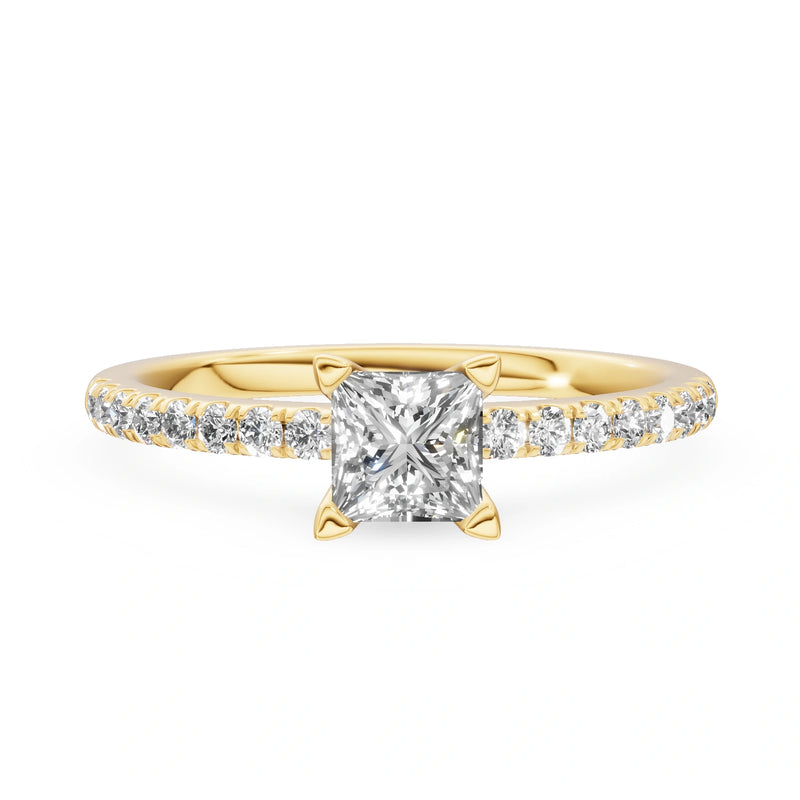 Gremari Seven Solis Verlobungsring aus Gelbgold mit 0,50 ct Labordiamant – Princess