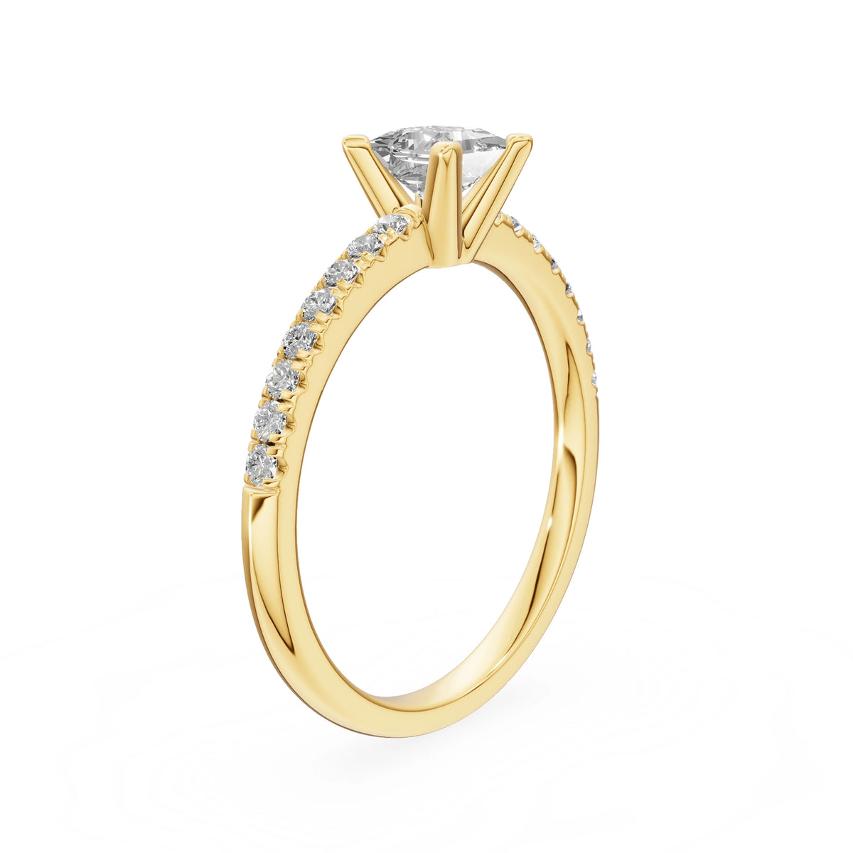 Gremari Seven Solis Verlobungsring aus Gelbgold mit 0,50 ct Labordiamant – Princess
