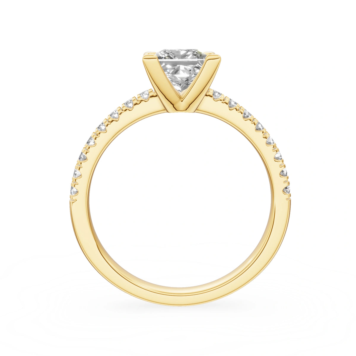 Gremari Seven Solis Verlobungsring aus Gelbgold mit 1,00 ct Labordiamant – Princess